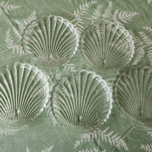 Vintage Clear Glass Scalloped Clamshell Serving Plates Set of 5